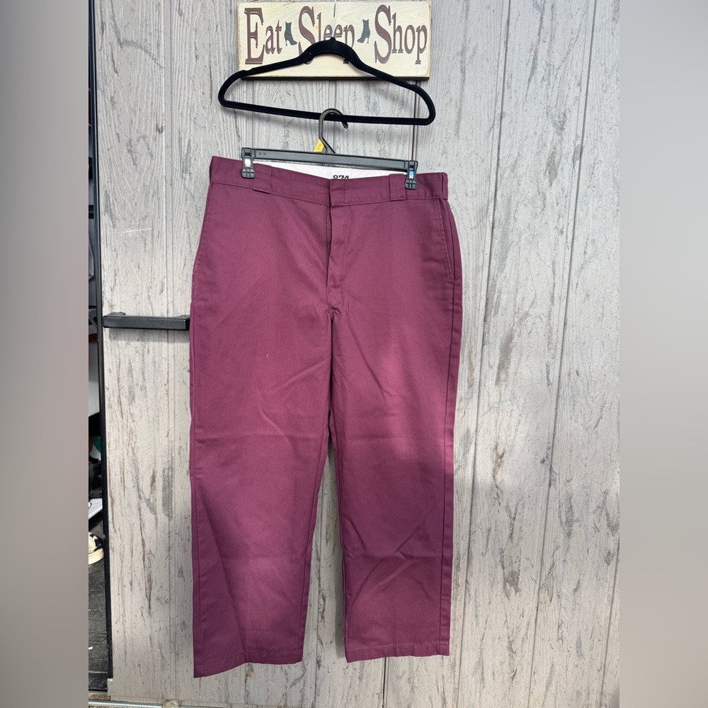 Dickies Men's Maroon Chinos